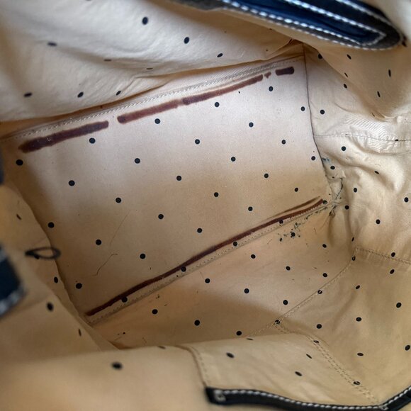 Kate Spade New York Green & White Canvas Stripe Tote - Picture 7 of 9